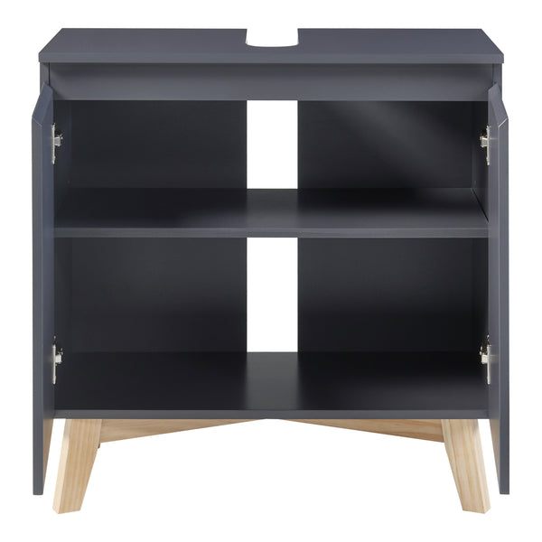 Dulap baie sub chiuveta Overath 60x60x30cm gri [en.casa]