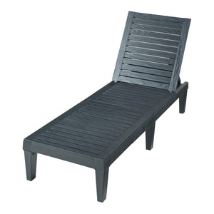 Sezlong Ateleta 172x58x73,5cm plastic negru reglabil in 5 trepte [casa.pro]