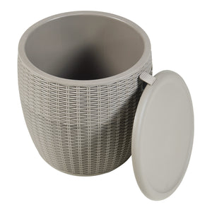 Taburet cooler Avetrana 44xØ40 cm Maro deschis [casa.pro]