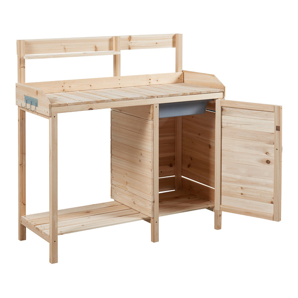 Masa plantare Alessano 110x107x46cm brad natur [casa.pro]