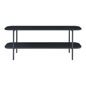 Comoda TV Samnanger 120x40x45cm otel pal negru [en.casa]