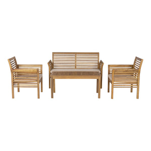 Set 4 piese mobilier gradina Candela lemn salcam [casa.pro]