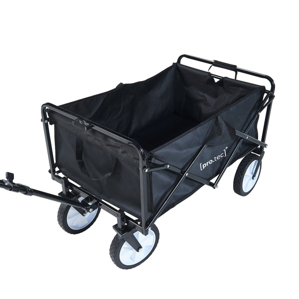 Carucior gradina pliabil Stenlille 84x55cm 80kg otel negru [pro.tec]