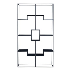 Raft de sine statator Råde 180x100x35cm metal negru [en.casa]