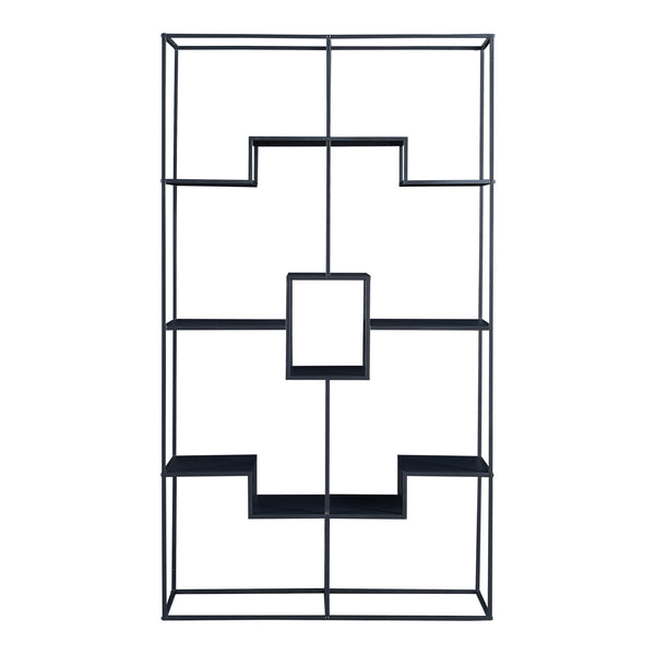 Raft de sine statator Råde 180x100x35cm metal negru [en.casa]