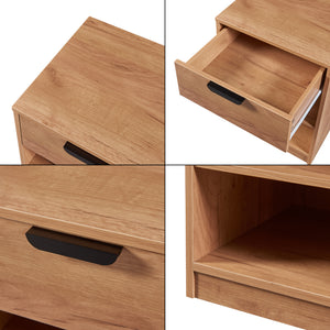 Noptiera Varkaus 55x43x40cm mdf stejar [en.casa]