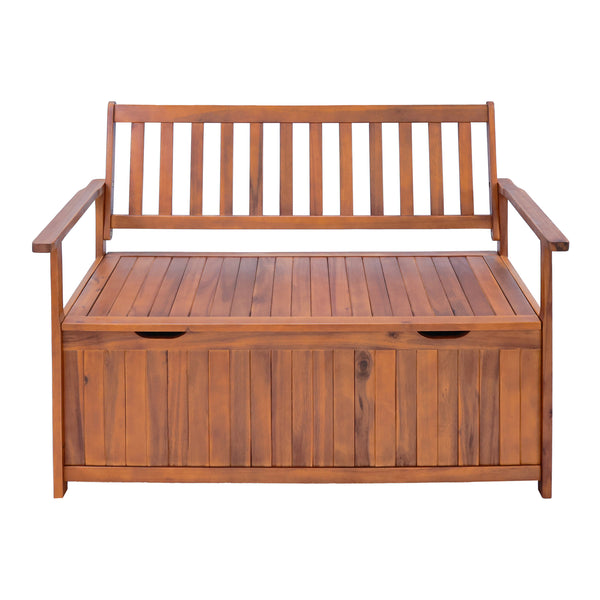 Banca gradina cu lada depozitare 130x60x88cm lemn [en.casa]