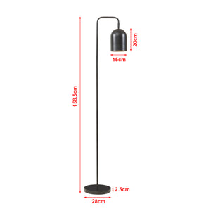 Lampa de podea Barnard 158,5 cm 1 x E27 max 60W metal negru [lux.pro]