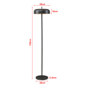 Lampa de podea Barton 159 cm 2xE27 max.60W metal negru [lux.pro]