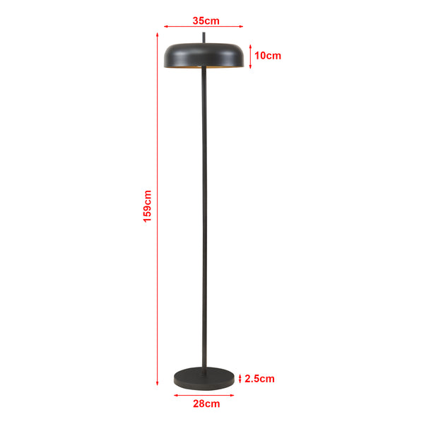 Lampa de podea Barton 159 cm 2xE27 max.60W metal negru [lux.pro]