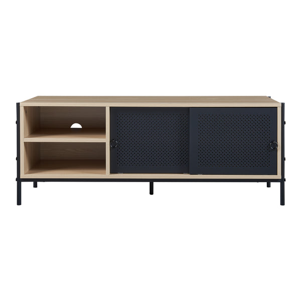Comoda TV Tysnes 120x40x45cm culoare stejar/negru [en.casa]