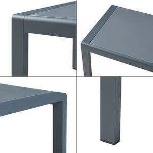 Masuta cafea gradina Avise 100x60x40cm aluminiu sticla antracit [casa.pro]