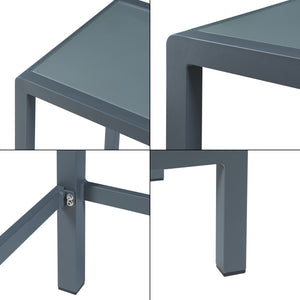 Masuta bar gradina Avise 108x70x70cm aluminiu sticla antracit [casa.pro]