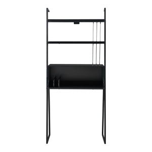 Birou Storfjord cu raft scară 184x80x40cm Negru [en.casa]
