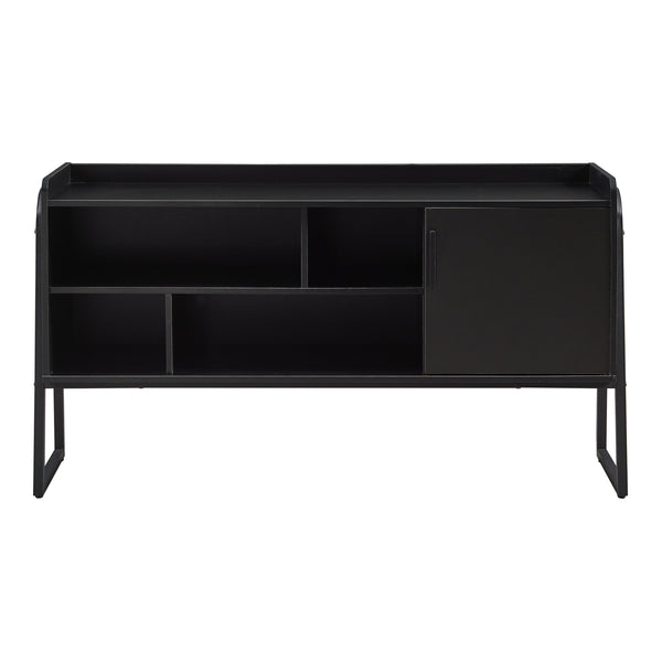 Dulap TV 120x33,5x63cm metal PAL negru [en.casa]