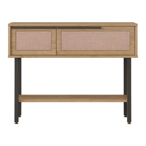 Masa consola Kvænangen 100x29,5x76cm efect stejat/efect ratan [en.casa]