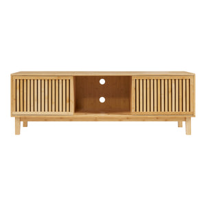 Comoda TV cu 2 usi glisante Ypäjä  150x42x50 cm bambus [en.casa]