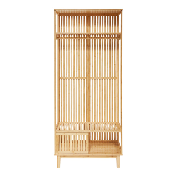 Cuier haine Ypäjä 187x80x47cm bambus natur [en.casa]