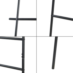 Suport scara prosoape Øyer 170x45x2cm otel negru [en.casa]