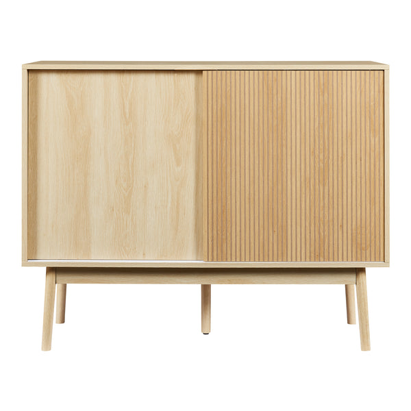 Comoda cu 2 usi culisante 90x115x40 cm efect lemn stejar [en.casa]