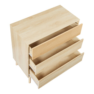 Comoda cu 3 sertare Landskrona 79,5x80x40 cm efect lemn stejar [en.casa]