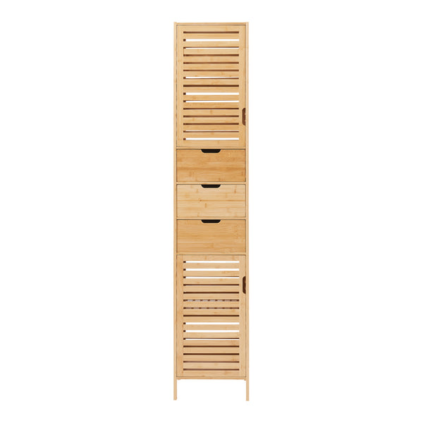 Dulap inalt Boksereys 180x35x35 cm bambus [en.casa]