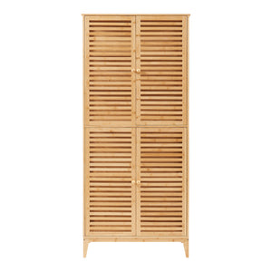 Dulap baie Raurgela 180x80x40 cm bambus [en.casa]
