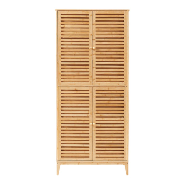 Dulap baie Raurgela 180x80x40 cm bambus [en.casa]