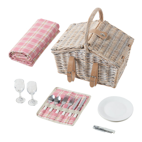 Cos picnic 2 persoane Bucchianico salcie natur [casa.pro]