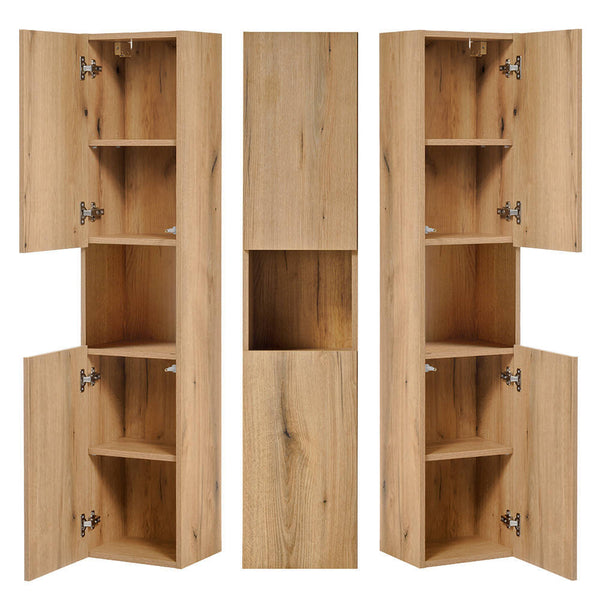 Dulap baie model Coast Evoke Oak Newport 30x140x25cm efect stejar cu 2 usi [en.casa]