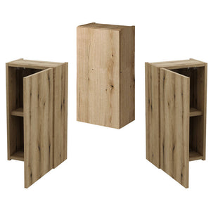 Set 4 componente mobilier perete baie 32 Newport efect stejar [en.casa]
