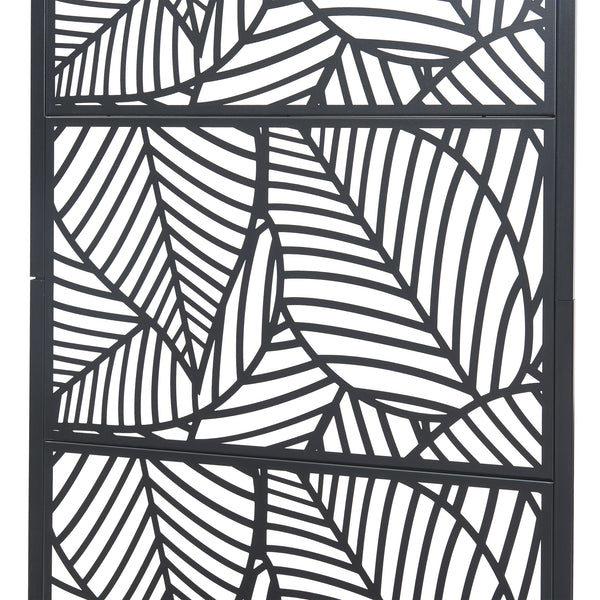 Paravan cu jardiniera flori Surnskoki 190x82x38 cm otel  [casa.pro]