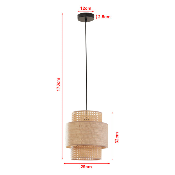 Lampa suspendata Biggar 170 cm 1 x E27, max. 60W bej [lux.pro]