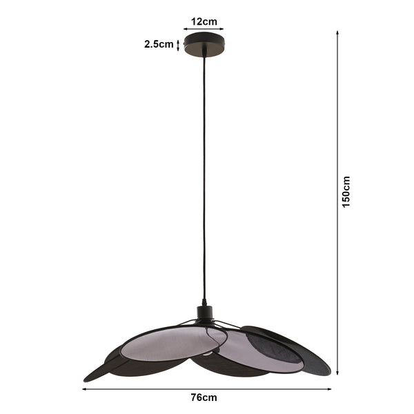 Lampa suspendata Blackwood 150 cm 1xE27 max 60W negru [lux.pro]