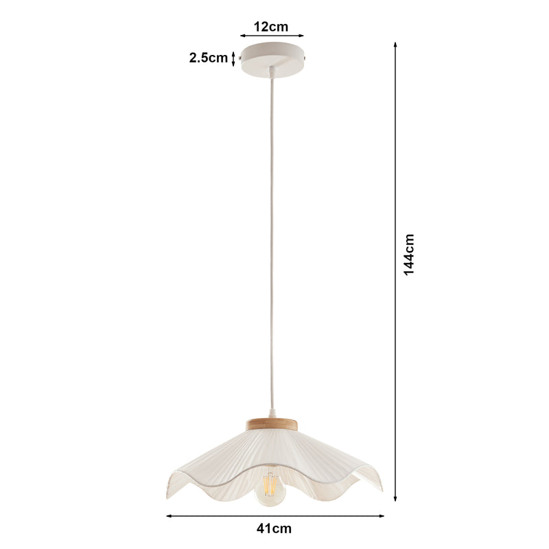 Schiță cotată Lampa suspendata Broadway 144 cm 1xE27 max 60W alb [lux.pro]