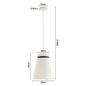 Lampa suspendata Broughton 162 cm 1xE27 max. 60W alb/negru [lux.pro]