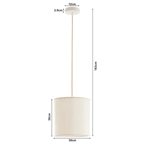 Lampa suspendata Buckley 163 cm 1 x E27 max 60W alb [lux.pro]