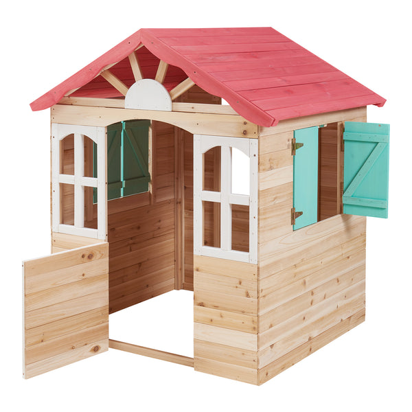 Casuta joaca copii Lulä 130x115x101 cm lemn multicolor [casa.pro]