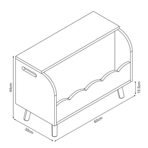 Lada jucarii Vestnes 60x30x44 cm roz/alb [en.casa] 