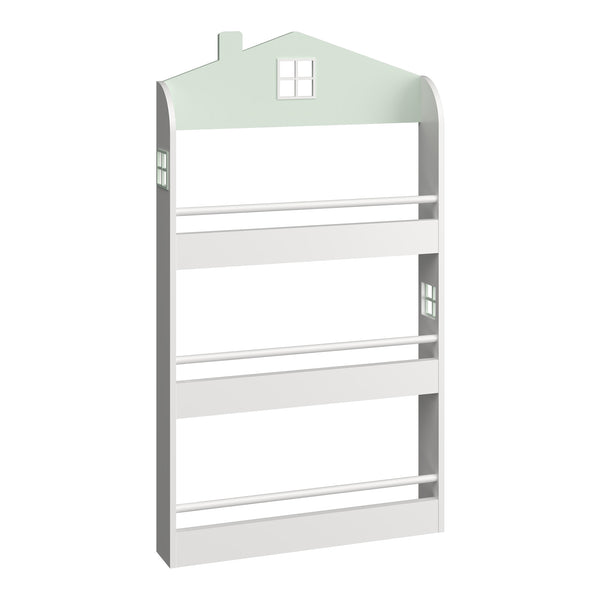 Raft casuta copii Vipsali 106x60x12 cm verde menta/alb [en.casa]