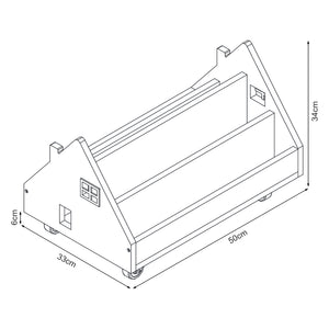 Raft mobil pentru copii Vipsali 50x33x34 cm verde menta/alb [en.casa]