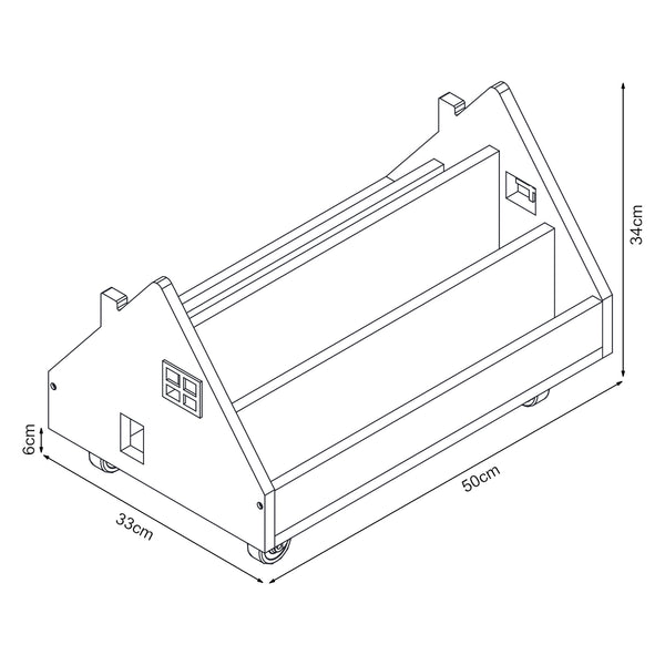 Raft mobil pentru copii Vipsali 50x33x34 cm verde menta/alb [en.casa]