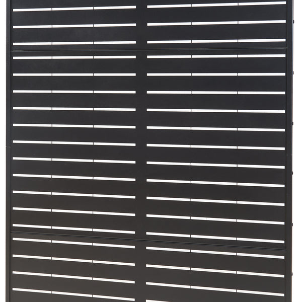 Paravan despartitor Trolu 200x100x50 cm otel negru [casa.pro]