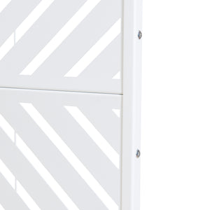 Paravan despartitor Kekan 200x100x50 cm otel alb [casa.pro]