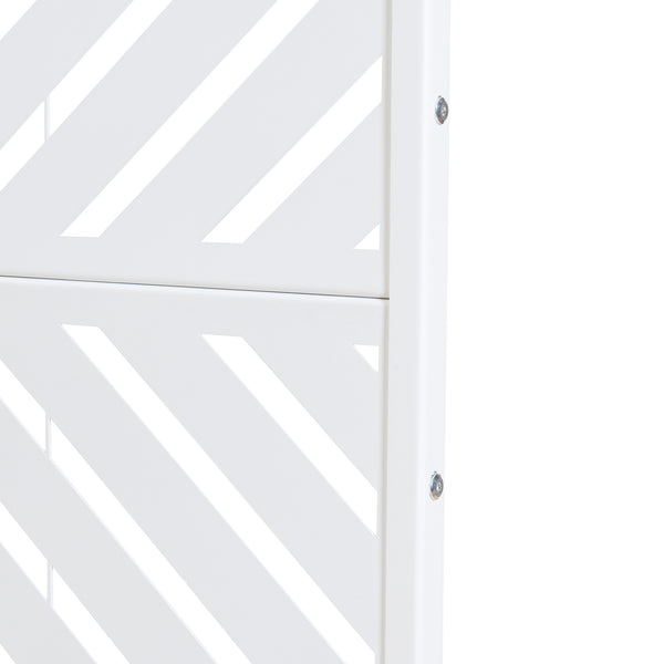 Paravan despartitor Kekan 200x100x50 cm otel alb [casa.pro]