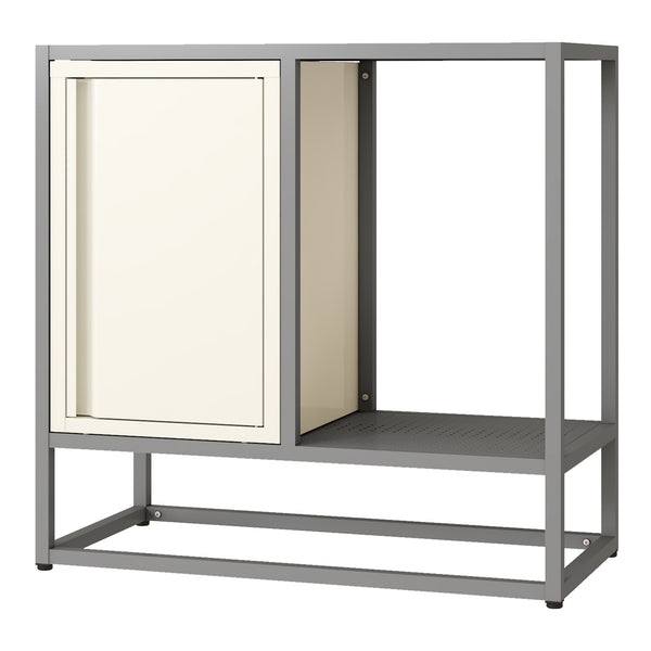 Comoda Burlöv 70x72x35 cm otel gri/alb [en.casa]
