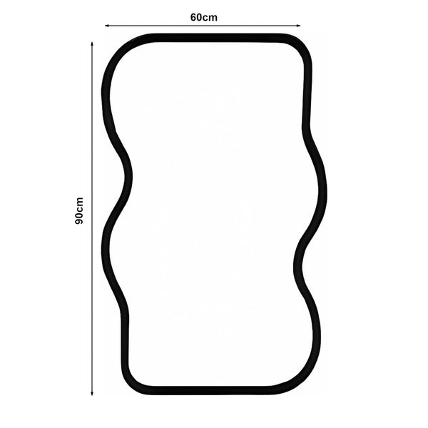 Oglinda de perete Bellerirnu 90x60 cm efect stejar Sonoma [en.casa]