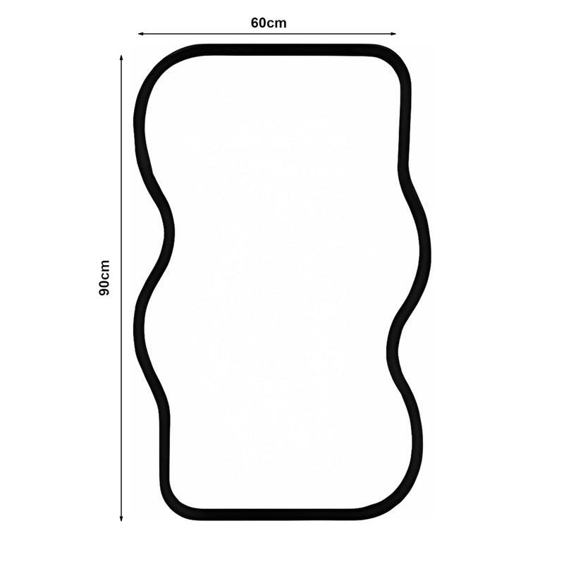 Schiță cotată Oglinda de perete Bellerirnu 90x60 cm efect stejar Sonoma [en.casa]