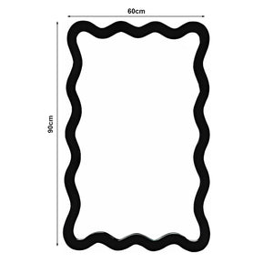 Oglinda de perete Koster 90x60 cm negru [en.casa]