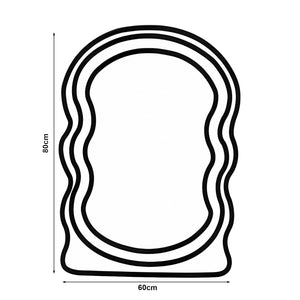 Oglinda de perete Brummen 80x60 cm alb [en.casa]